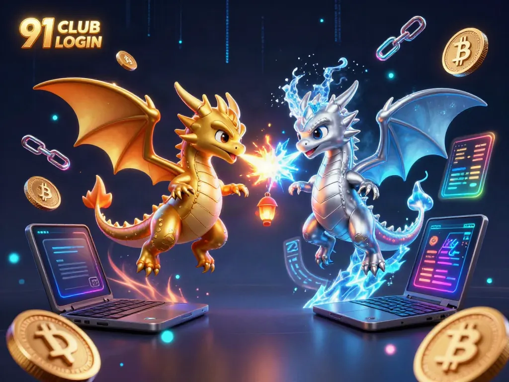 Experience the thrill of 91 CLUB LOGIN with dazzling casino dragons and crypto elements in action