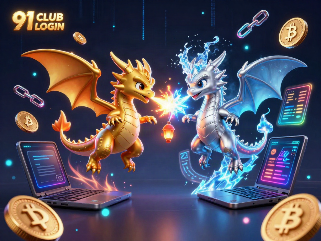 Experience the thrill of 91 CLUB LOGIN with dazzling casino dragons and crypto elements in action