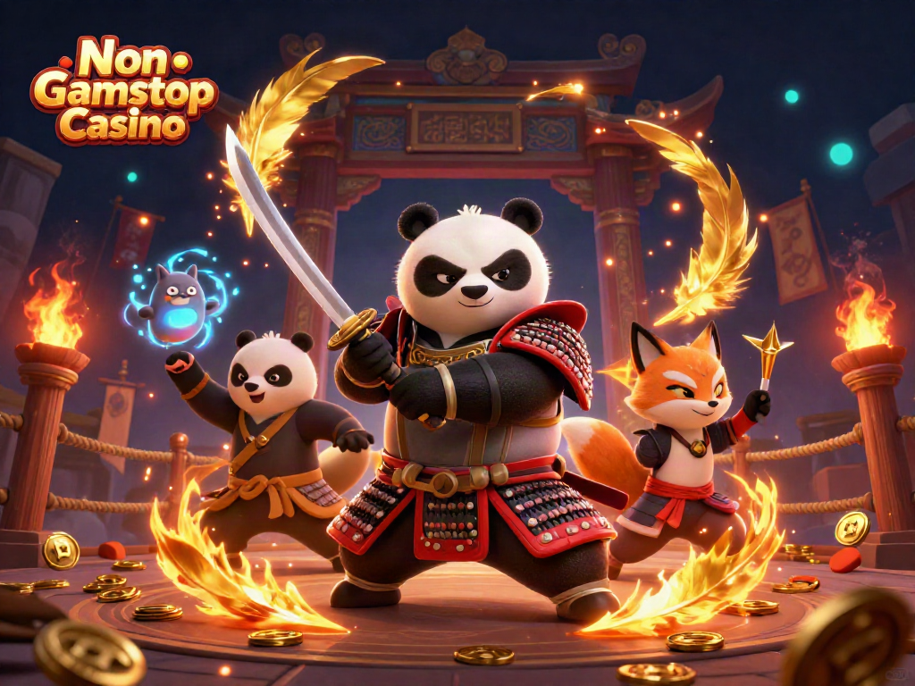 Engage in a thrilling Non Gamstop Casino adventure with dynamic characters and vibrant game elements.