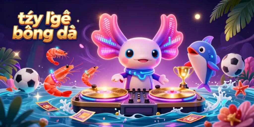 Engage with tỷ lệ bóng đá as vibrant DJs and dancing sea creatures create an energetic underwater casino scene.