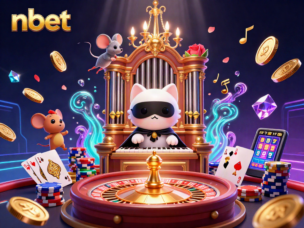 Experience the thrills of nbet with a captivating casino scene featuring animated characters and dynamic game elements.