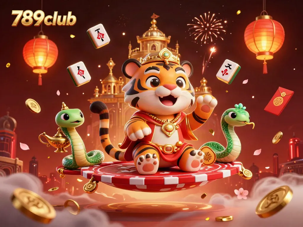 Engage in the thrilling atmosphere of 789club with a festive Arabian casino scene featuring dynamic game elements.