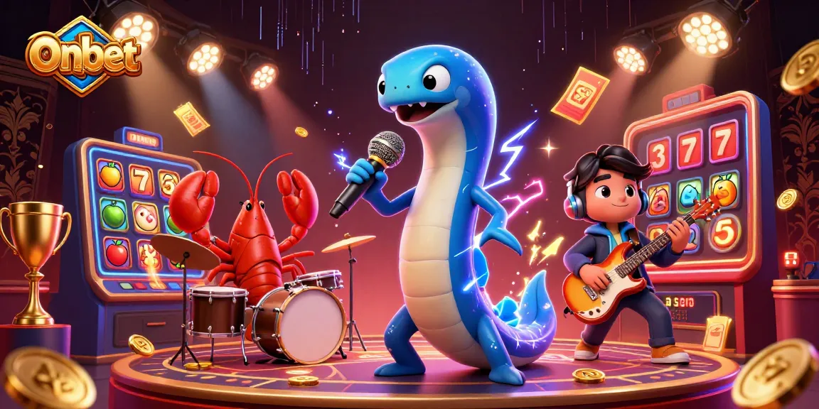 Get ready to play onbet with an exciting 3D underwater casino featuring a DJ eel and vibrant gaming elements.