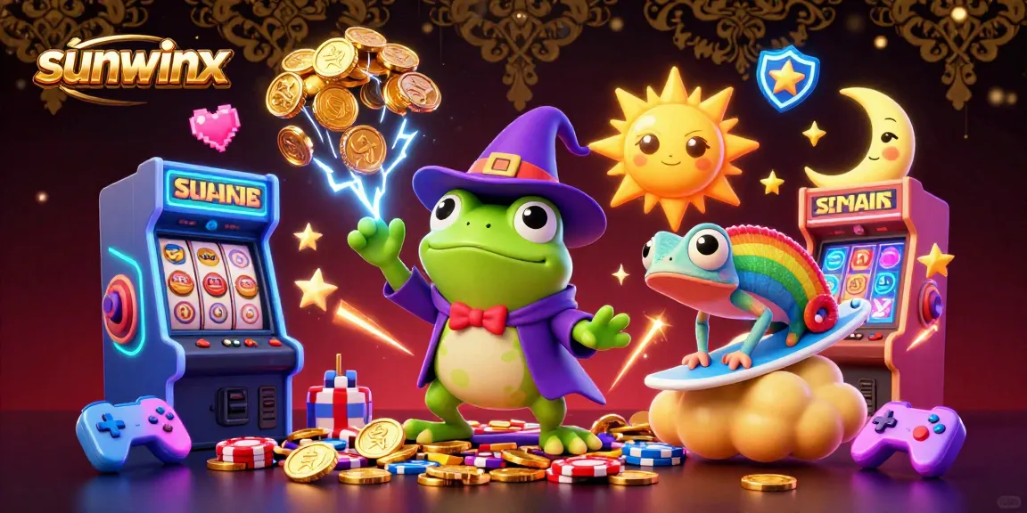 Experience the thrill of gaming with sunwinx, as animated characters storm through a world of golden coins and casino excitement.