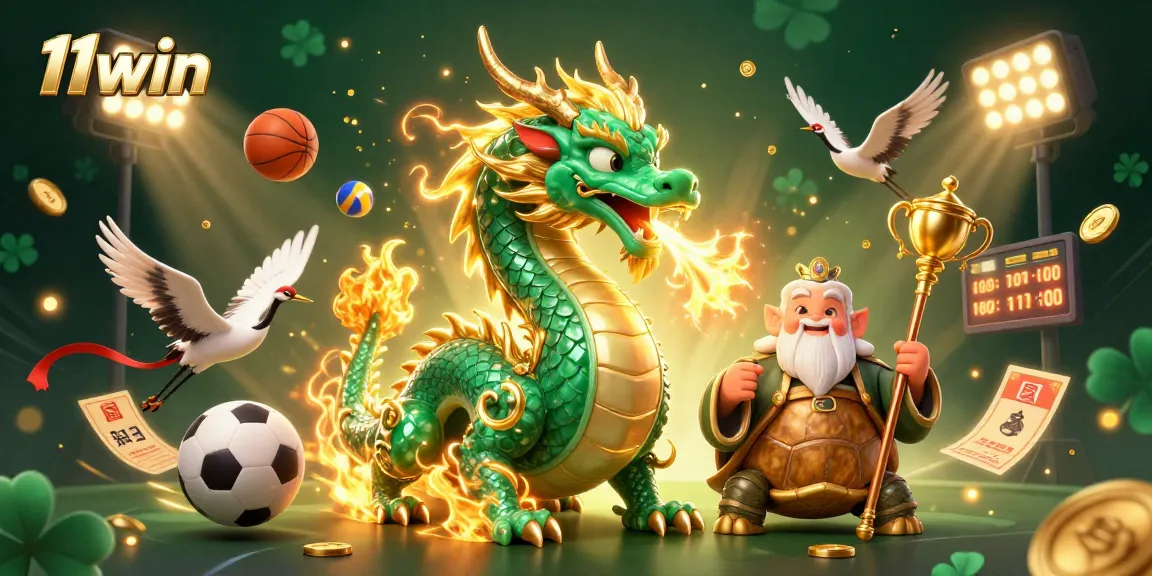 Experience thrilling action with 11win's jade dragon and lucky cranes in a vibrant casino scene.