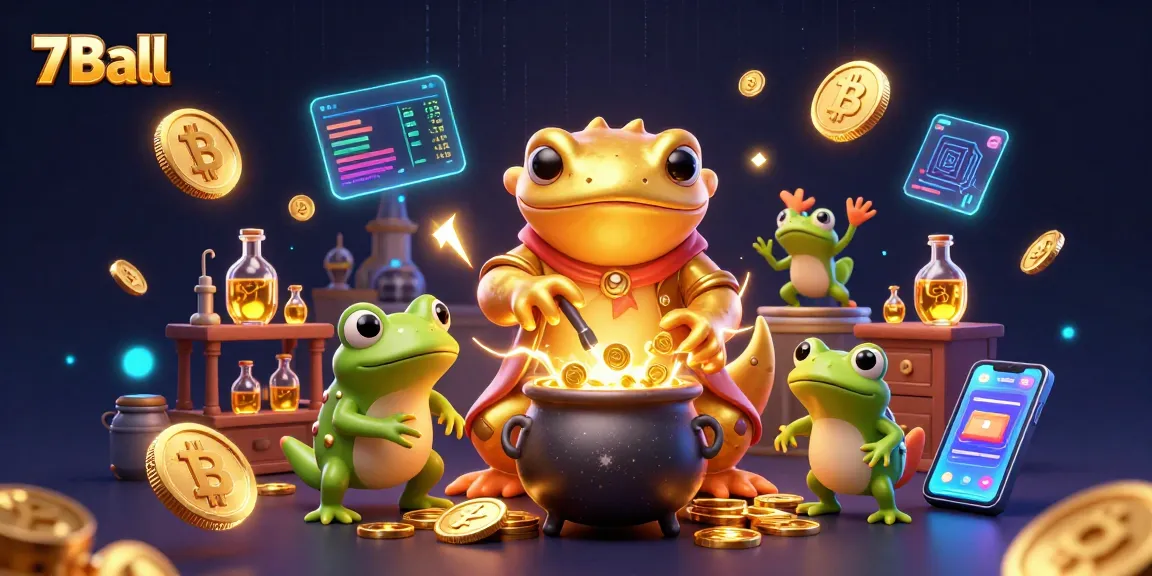 Experience the magic of 7Ball as you watch a golden salamander turn base metals into gold coins in an enchanting casino.